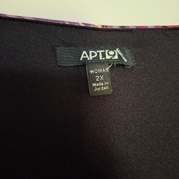 Apt 9 Women's Plus Sized Blouse Drapey Neckline Sleeveless Office Core 2X - Picture 2 of 9